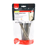 This is an image of Timco - Timber Screws - Hex Head - Exterior - Green 6.7 x 200mm - (20 PCS TIMbag) 200INDEXTB