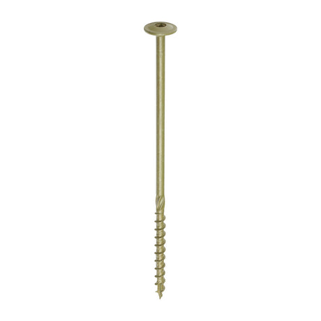 This is an image of Timco - Timber Screws - TX - Wafer - Exterior - Green 8.0 x 200mm - (4 PCS TIMpac) 200INDEXWP