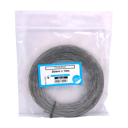 This is an image of Timco - Fixing Band - Stainless Steel 20mm x 10m (1 Each Bag) 2010FBS