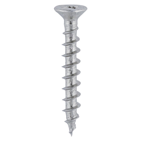 This is an image of Timco - Window Fabrication Screws - Countersunk with Ribs - PH - Single Thread - Gimlet Tip - Stainless Steel 4.3 x 16mm - (1000 PCS Box) 201SS