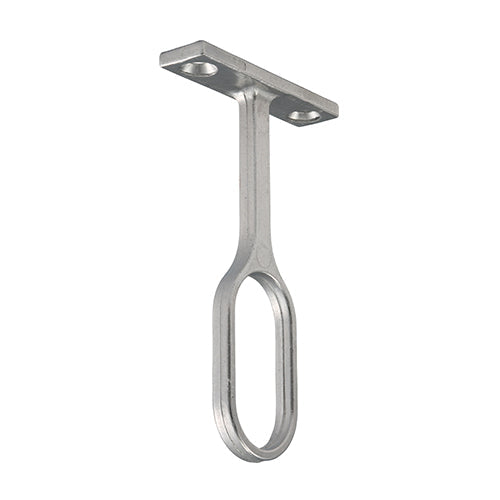 This is an image of Timco - Centre Bracket - For Oval Tube - Polished Chrome 30 x 15 (1 Each Bag) 204015