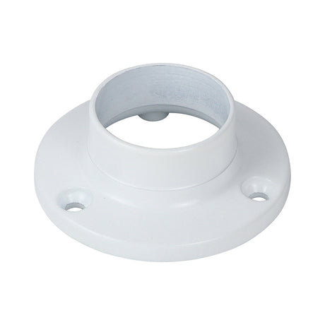 This is an image of Timco - End Sockets - For Round Tube - White 25mm (2 Pieces TIMpac) 204144P