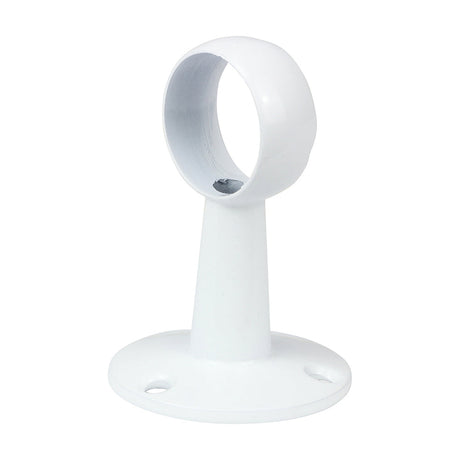 This is an image of Timco - Centre Bracket - For Round Tube - White 25mm (1 Each Bag) 204166