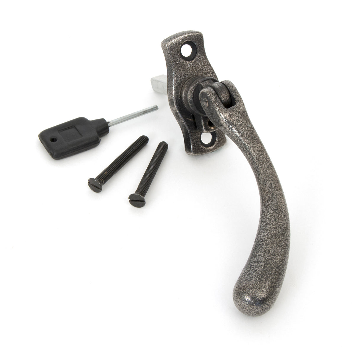 From The Anvil - Antique Pewter Peardrop Espag - LH | Sku. 20416L | Trade Door Handles.