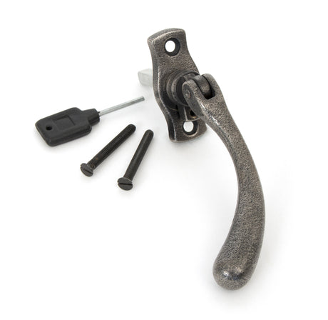 From The Anvil - Antique Pewter Peardrop Espag - LH | Sku. 20416L | Trade Door Handles.