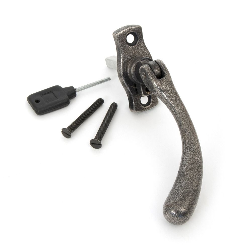 From The Anvil - Antique Pewter Peardrop Espag - LH | Sku. 20416L | Trade Door Handles.