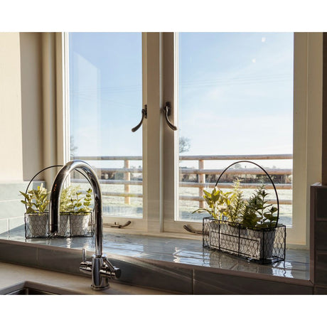 From The Anvil - Antique Pewter Peardrop Espag - LH | Sku. 20416L | Trade Door Handles.