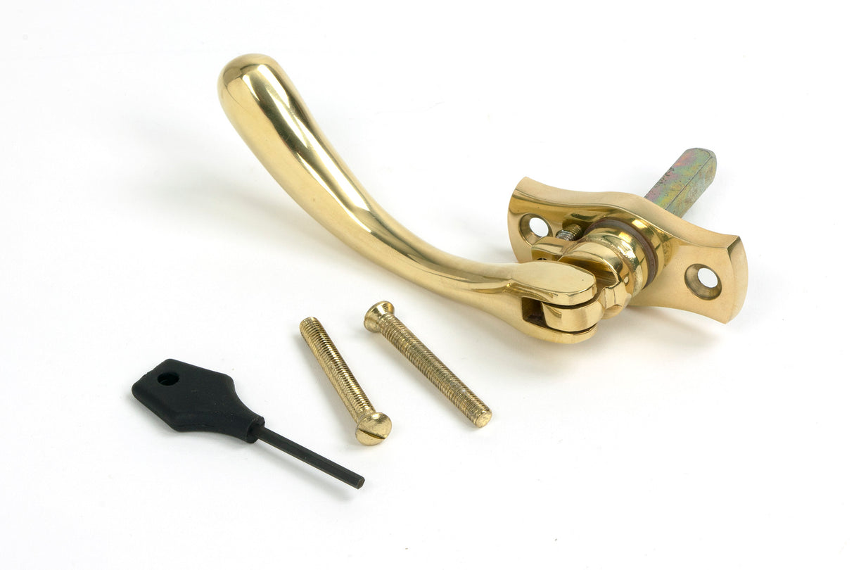 From The Anvil - Polished Brass Peardrop Espag - LH | Sku. 20419L | Trade Door Handles.