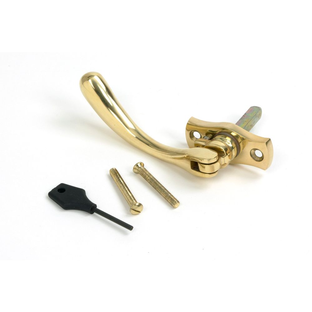 From The Anvil - Polished Brass Peardrop Espag - LH | Sku. 20419L | Trade Door Handles.