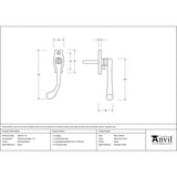 From The Anvil - Polished Brass Peardrop Espag - LH | Sku. 20419L | Trade Door Handles.