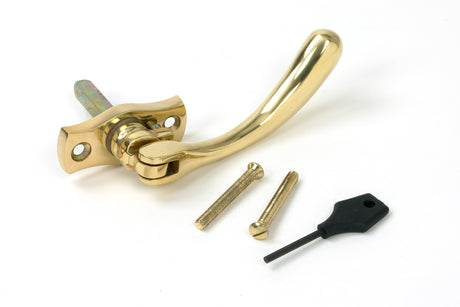 From The Anvil - Polished Brass Peardrop Espag - RH | Sku. 20419R | Trade Door Handles.
