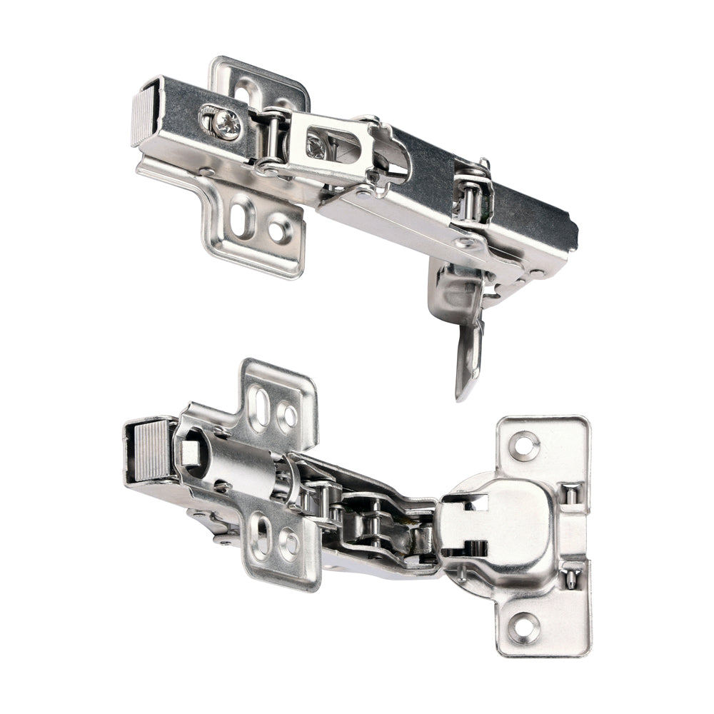 This is an image of Timco - Clip-On Cabinet Hinges - Nickel 170 Degree (1 Pairs Bag) 204379