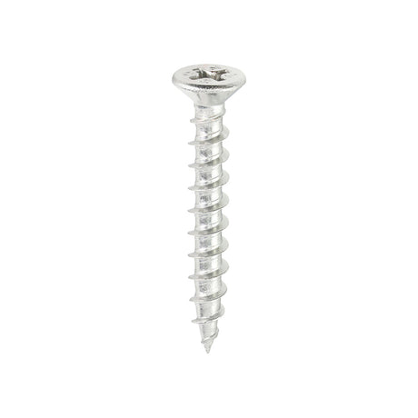 This is an image of Timco - Window Fabrication Screws - Countersunk with Ribs - PH - Single Thread - Gimlet Tip - Stainless Steel 4.3 x 30mm - (1000 PCS Box) 205SS