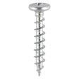 This is an image of Timco - Window Fabrication Screws - Friction Stay - Shallow Pan Countersunk - PH - Single Thread - Gimlet Point - Zinc 4.3 x 20mm - (1000 PCS Box) 211Z