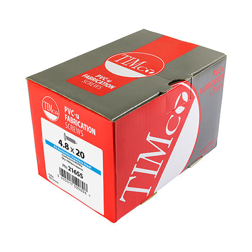 This is an image of Timco - Window Fabrication Screws - Friction Stay - Shallow Pan with Serrations - PH - Single Thread - Gimlet Tip - Stainless Steel 4.8 x 16mm - (1000 PCS Box) 215SS