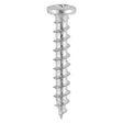 This is an image of Timco - Window Fabrication Screws - Friction Stay - Shallow Pan with Serrations - PH - Single Thread - Gimlet Tip - Stainless Steel 4.8 x 20mm - (1000 PCS Box) 216SS