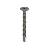 This is an image of Timco - Drywall Construction Metal Stud Cement Board Screws - PH - Countersunk Wafer - Self-Drilling - Exterior - Silver Organic 4.2 x 42mm - (200 PCS Box) 217228