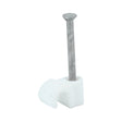 This is an image of Timco - Round Cable Clips - White To fit 5.0mm - (100 PCS Box) 225369