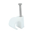 This is an image of Timco - Round Cable Clips - White To fit 11.0mm - (100 PCS Box) 225591