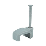 This is an image of Timco - Flat Twin & Earth Cable Clips - Grey To fit 2.5mm - (100 PCS Box) 225654
