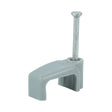 This is an image of Timco - Flat Twin & Earth Cable Clips - Grey To fit 6.0mm - (100 PCS Box) 225753