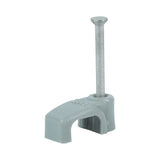 This is an image of Timco - Flat Twin & Earth Cable Clips - Grey To fit 1.5mm - (100 PCS Box) 225987