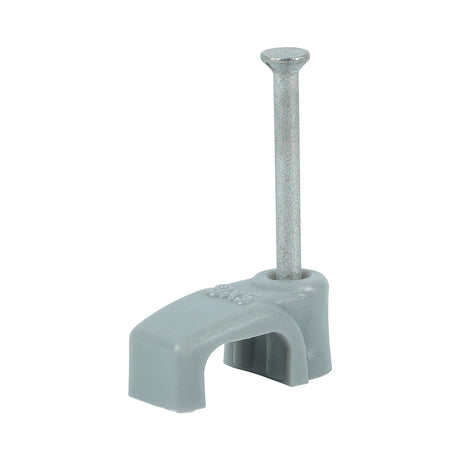 This is an image of Timco - Flat Twin & Earth Cable Clips - Grey To fit 1.5mm - (100 PCS Box) 225987