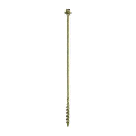 This is an image of Timco - Timber Screws - Hex Head - Exterior - Green 6.7 x 225mm - (4 PCS TIMpac) 225INDEXP