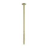 This is an image of Timco - Timber Frame Construction & Landscaping Screws - Wafer - Exterior - Green Organic 8.0 x 225mm - (50 PCS Box) 225INW