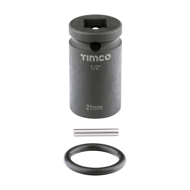 This is an image of Timco - Scaffolders Short Impact Socket 21 x 52mm (1 Each Box) 228164
