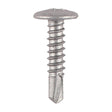 This is an image of Timco - Metal Construction Sheet & Framing Screws - PH - Low Profile Wafer - Exterior - Silver Organic 4.8 x 22mm - (200 PCS Box) 22LPW