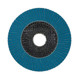 This is an image of Timco - Set of Flap Discs - Zirconium - Type 29 Conical - P120 Grit 115 x 22.23 (10 Pieces Box) 231006