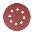 This is an image of Timco - Random Orbital Sanding Discs - 60 Grit - Red 125mm (5 Pieces Pack) 231019