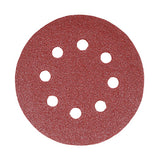 This is an image of Timco - Random Orbital Sanding Discs - 60 Grit - Red 125mm (5 Pieces Pack) 231019