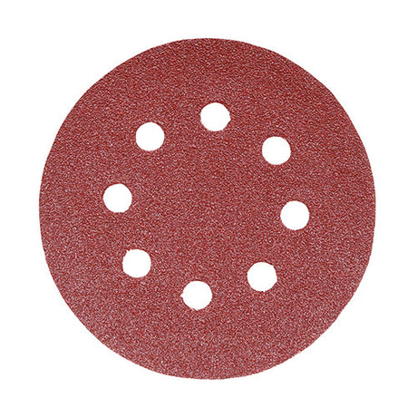 This is an image of Timco - Random Orbital Sanding Discs - 60 Grit - Red 125mm (5 Pieces Pack) 231019