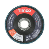 This is an image of Timco - Flap Disc - Zirconium - Type 29 Conical - P120 Grit 115 x 22.23 (1 Each Pack) 231051