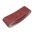 This is an image of Timco - Sanding Belts - 40 Grit - Red 75 x 533mm (5 Pieces Pack) 231069