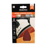 This is an image of Timco - Detail Sanding Pads - 120 Grit - Red 95 x 136mm (5 Pieces Pack) 231081