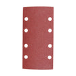 This is an image of Timco - 1/3 Sanding Sheets - Mixed - Red - Punched 93 x 185mm (80, 120 & 180) (5 Pieces Pack) 231112