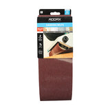 This is an image of Timco - Sanding Belts - 80 Grit - Red 100 x 610mm (5 Pieces Pack) 231258
