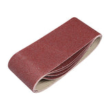 This is an image of Timco - Sanding Belts - 120 Grit - Red 75 x 457mm (5 Pieces Pack) 231321