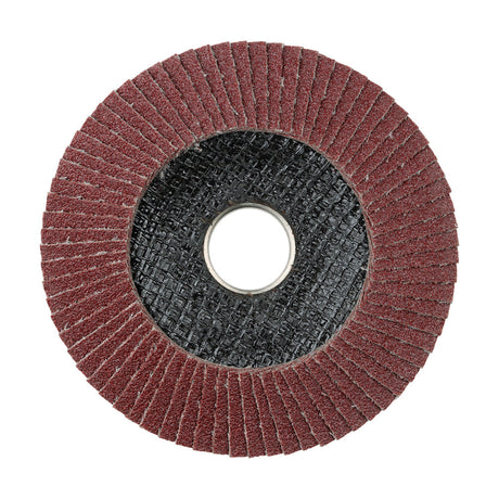 This is an image of Timco - Set of Flap Discs - Aluminium Oxide - Type 29 Conical - 80 Grit 115 x 22.23 (10 Pieces Pack) 231322