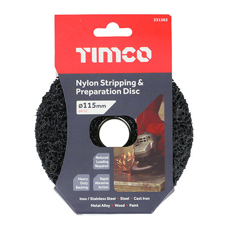 This is an image of Timco - Nylon Stripping & Preparation Disc 115 x 22.23 (1 Each Pack) 231363