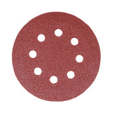This is an image of Timco - Random Orbital Sanding Discs - 120 Grit - Red 125mm (5 Pieces Pack) 231378