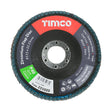 This is an image of Timco - Set of Flap Discs - Zirconium - Type 29 Conical - P40 Grit 115 x 22.23 (10 Pieces Box) 231444