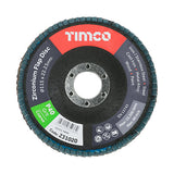This is an image of Timco - Set of Flap Discs - Zirconium - Type 29 Conical - P40 Grit 115 x 22.23 (10 Pieces Box) 231444