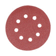 This is an image of Timco - Random Orbital Sanding Discs - 80 Grit - Red 125mm (5 Pieces Pack) 231555
