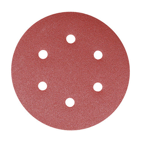 This is an image of Timco - Random Orbital Sanding Discs - 180 Grit - Red 150mm (5 Pieces Pack) 231719