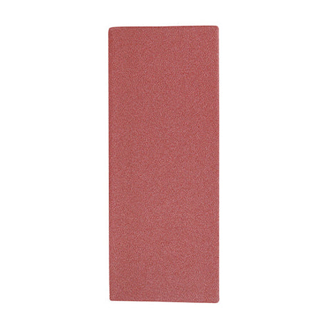 This is an image of Timco - 1/3 Sanding Sheets - 120 Grit - Red - Unpunched 93 x 230mm (5 Pieces Pack) 231751