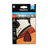 This is an image of Timco - Detail Sanding Pads - 80 Grit - Red 95 x 136mm (5 Pieces Pack) 231753